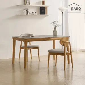 [/착불배송] 보나 1400 포세린 통 세라믹 4인 식탁 세트 메이플 (식탁+의자2)