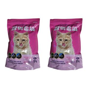 로반 캣 잘먹잘싸 2kg 2봉 고양이 사료 대용량 전연령 길냥이밥 길고양이사료