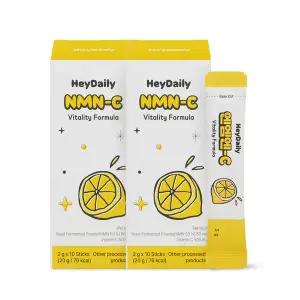 [헤이데일리][공식판매처] 헤이데일리 NMN-C 엔엠엔씨 천연 NMN 비타민C 레몬맛 10포, 2개