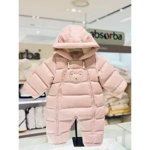 [압소바](본점)본점단독[압소바 25년FW 임신출산백일돌선물]브롱 심리스 다운우주복(A2522281) 연핑크