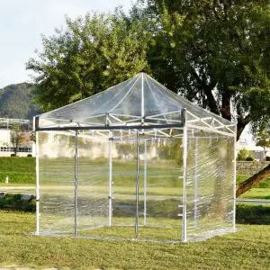 프리폼 캐노피 천막 그늘막 테라스 포장마차 운동회 행사용천막 올투명 벽면 풀세트