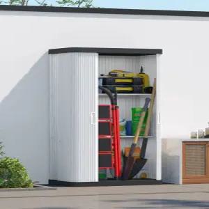 야외용 조립식 수납 캐비닛 방수 실외 보관함 발코니 정원용 잡화 보관함 테라스 캐비넷 실외수납장 농기구 보관소형 옥상창고 활용도 높은 다용도 보관함