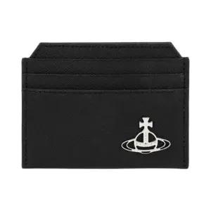비비안 웨스트우드 사피아노 슬림 카드 홀더 블랙 Vivienne Westwood Saffiano Slim Card Holder Black