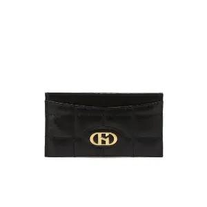 [헤지스]블랙 퀼팅 소가죽 카드지갑 슬롯[HIHO5E758BK]_s