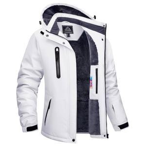 타코센 여성 방수 겨울 재킷 스키 후드 단열 재킷 플리스 따뜻한 눈 야외 비바람막이