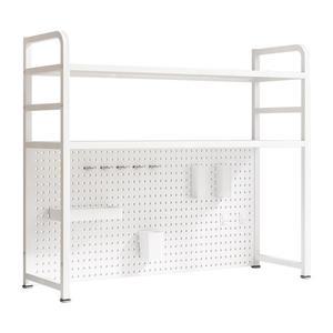 책상 타공 보드 정리대 75CM화이트 수납 선반 타공판 스탠드 페그보드 인테리어 단층 DS N1