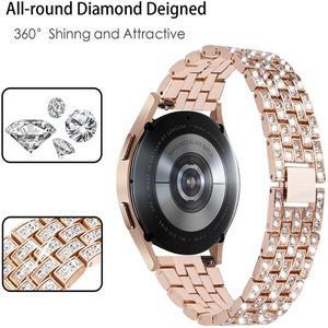 삼성 갤럭시 워치 4 5 6 프로 클래식용 메탈 다이아몬드 시계줄 스트랩, 20mm 밴드, 43mm 45mm, 화웨이 GT