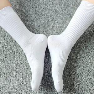 양말쟁이 국내생산 남녀 링크스 장목 골지 흰 양말 10켤레