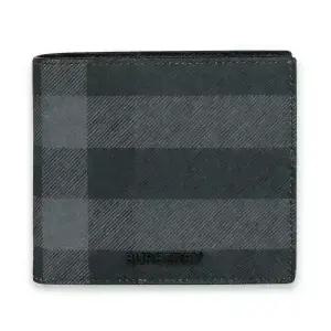 디몬트 버버리 남성 다크 체크 코인 포켓 반지갑(챠콜) 8100529