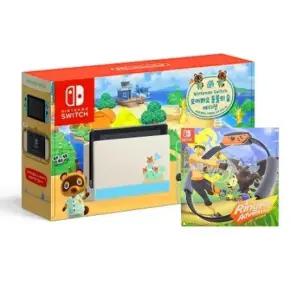 닌텐도 스위치 모여봐요 동물의 숲 에디션 본체 + 링 피트 어드벤처 국내정품 Ss