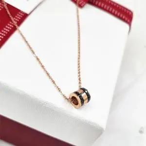 [하프클럽/]써지컬 스틸 로즈 골드 링펜던트 목걸이