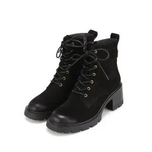 바바라 소가죽 베이직 뒷 금장 고리 장식 워커 여성 앵클 부츠 7cm_BBH864