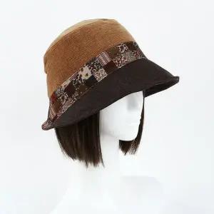 [hat'scompany]여성 겨울 벨벳 벙거지 모자 중년 와이어 버킷햇 챙 패션 방한