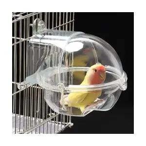 클리어 앵무새 목욕통 새 욕조 새장 모이통 외부목욕통