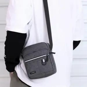 깔끔한 가벼운 나일론천 남자 크로스백 미니 백 소형 여행용 여권 핸드폰가방