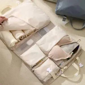 여행용 속옷 의류 파우치 1P 수납 고리형 스트랩 출장 여행파우치