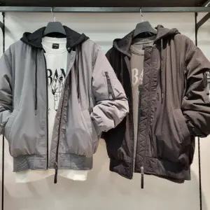 [리트머스] HC34 남녀공용 아트웍형 스트레치 항공 점퍼 패딩 항공 점퍼, 후드 (S41374912)