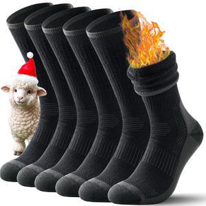 남녀 공용 메리노 울 등산 양말 보온 겨울 웜 부츠 작업 쿠션 3켤레