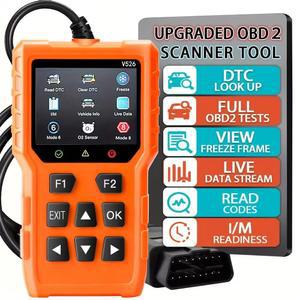 V526 OBD2 스캐너 진단 도구, 1996년 이후 모든 차량에 대해 엔진 라이트 고장 코드 DTC, 데이터 스트림, I/M 준비 상태, 자동차 및 트럭 스캔 도구 확인