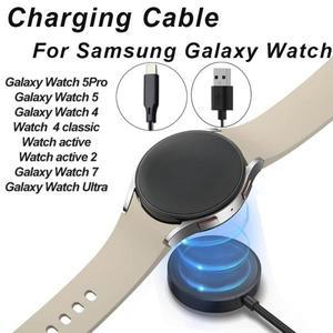삼성 갤럭시 워치 3 4 5 6 7 8 프로 액티브 2용 무선 충전기 휴대용 USB 타입 C PD 케이블 고속 충전 도크