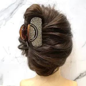 밍코헤어핀 made in france 반머리 올림머리 명품 7cm 크리스탈 큐빅집게핀