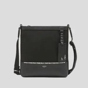 [헤지스](대구신세계)[CHESTER] 블랙 나일론 혼방 체크라인 크로스백 HJBA5E061BK