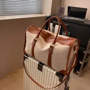 LnD 베로나 투톤 캔버스 보스턴백 남자 여자 공용 여행가방 빅 크로스백 숄더백