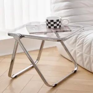 아크릴 접이식 사이드 테이블 인테리어 투명 티테이블