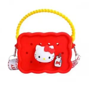 산리오 헬로키티 실리콘 가방 미니 토트백 크로스백 미니백 보조가방 손가방 핸드폰가방 어린이가방