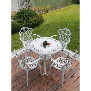 야외테이블세트 엔틱 옥상 주물 색상디자인사진참조 80테이블 발코니 편의점 A의자2개 라운지