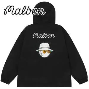 [말본골프]남성골프웨어 반집업 후드 긴팔 골프바람막이 자켓 (흠집상품) 블랙색상 A급상태양호