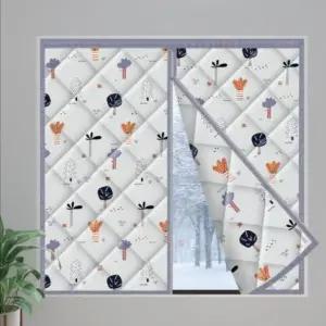 바람막이 단열 커튼 방풍 커텐 겨울 난방 누빔 패딩 창문