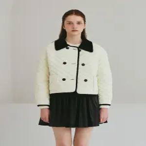 [리에떼] [본사직영]color collar quilting padding-UC42PJ010