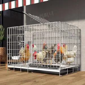 철제 닭장 케이지 철망 가정용 하우스 닭집 새장 이동식 사육장 야외 대형