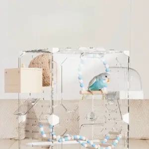 앵무새 아크릴 사육장 새장 투명 하우스 새 조류 케이지