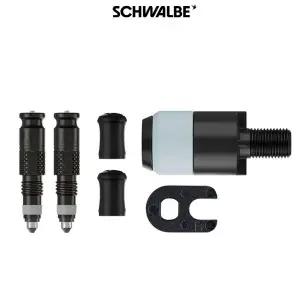 슈발베 클릭 밸브 + 펌프 헤드 어댑터 세트 자전거 사이클 간편공기주입기