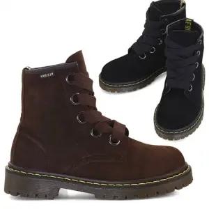 국산  가죽 여성 캐주얼 플랫 워커 하이탑슈즈 세무워커