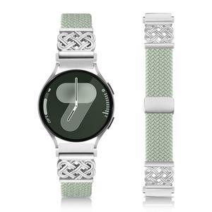 삼성 갤럭시 워치 7 6 5 4 FE 밴드 40mm 44mm/5 Pro/Watch 4&6 클래식/액티브 2/Watch3 41mm, 디자이너 인터록 버클이 있는 20mm 소프트 나일