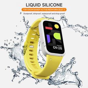 Xiaomi 스마트 밴드 9 miabnd 액티브 Redmi Band 3 시계줄 액세서리 용 소프트 실리콘 스트랩 교체 손목