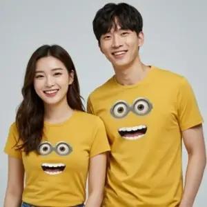 미니온 티셔츠 애니메이션 만화 캐릭터 반팔 쿨링 티셔츠