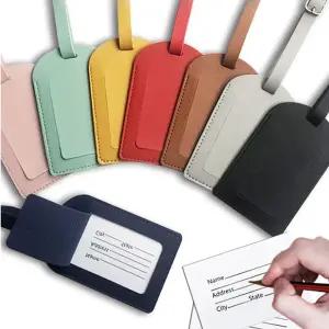 가죽 캐리어 네임택 플립형 여행용가방 이름표 밸트스트랩 5EA