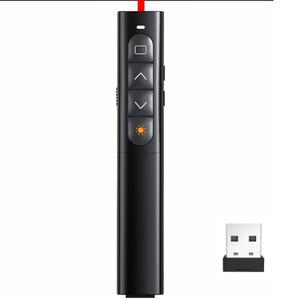 파워포인트 PPT 슬라이드쇼용 프레젠테이션 클리커 무선 슬라이드 리모컨, 사무실 노트북/컴퓨터/맥 레드 라이트용 USB 포인터 어드밴스터