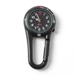 [콩심팥심]아웃도어 카라비너 야광 스포츠 시계 블랙 등산시계