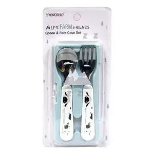 어린이 수저 세트 스텐락 스푼 포크 유아 이유식 이유식그릇