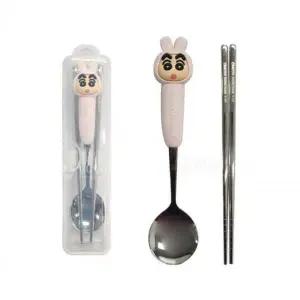 어린이 젓가락 세트 이유식 입체 케이스 유아 스푼 이유식그릇