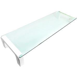 MC-500 Mini 모니터 받침대 화이트  강화유리  다기능 모니터 스탠드