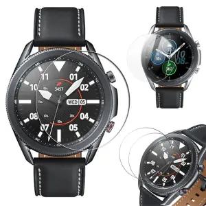 5장 강화 유리 필름 갤럭시 워치3 41MM 45MM 스트랩 시계줄 케이스 아우라커넥션 액정보호