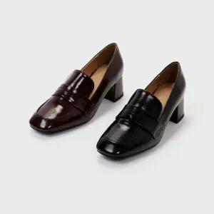 SOVO 테미스 로퍼힐 미들힐 펌프스 5cm