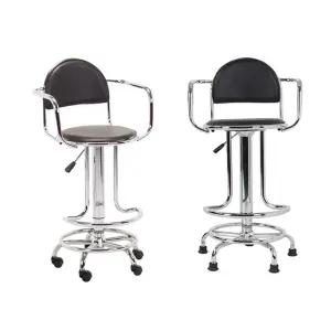 아일랜드식탁의자 높은 홈바 빠텐체어 높낮이조절 회전 바퀴형 사무 주방가구 CRL1103A