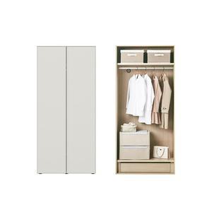 한샘 바이엘 소프트 옷장 크림화이트 90cm(높이216cm) 1단 내부서랍형